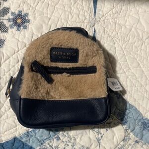 Bath & Body Works Faux Fur Accent Backpack